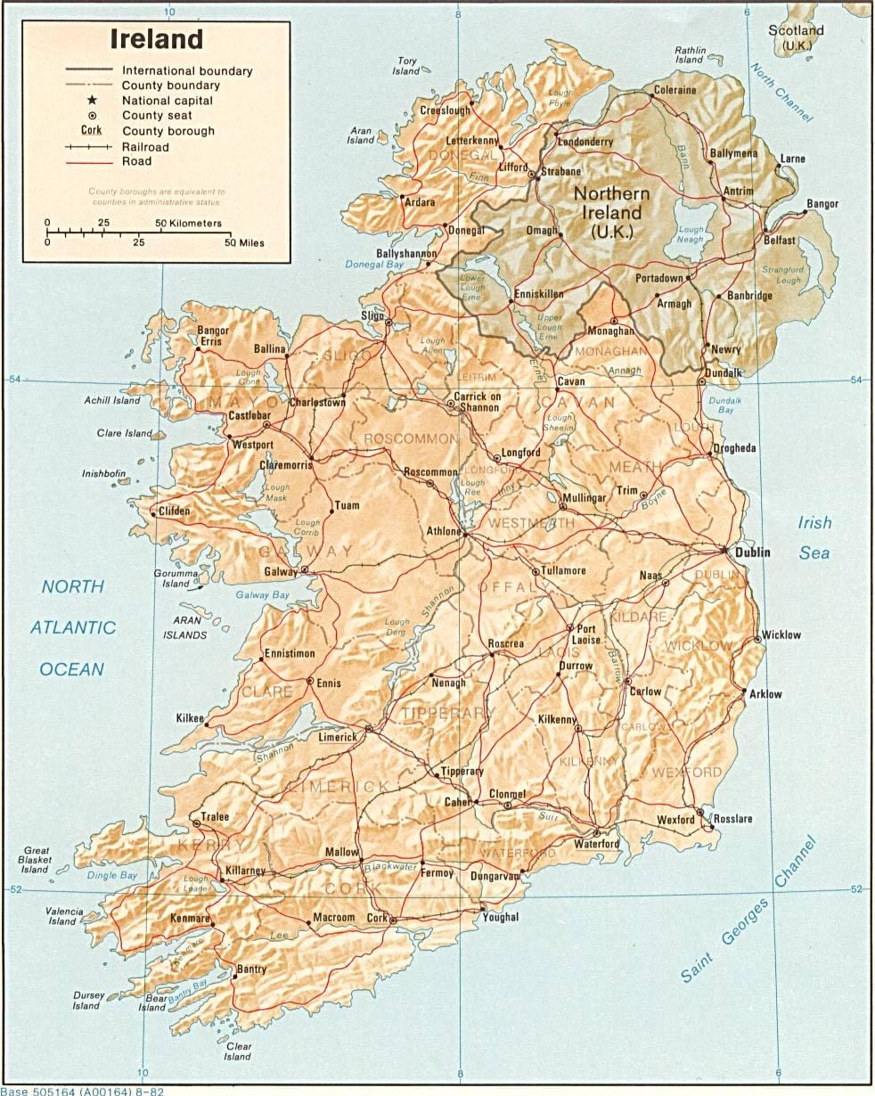 kaart van die groot kaart van ierland te koop