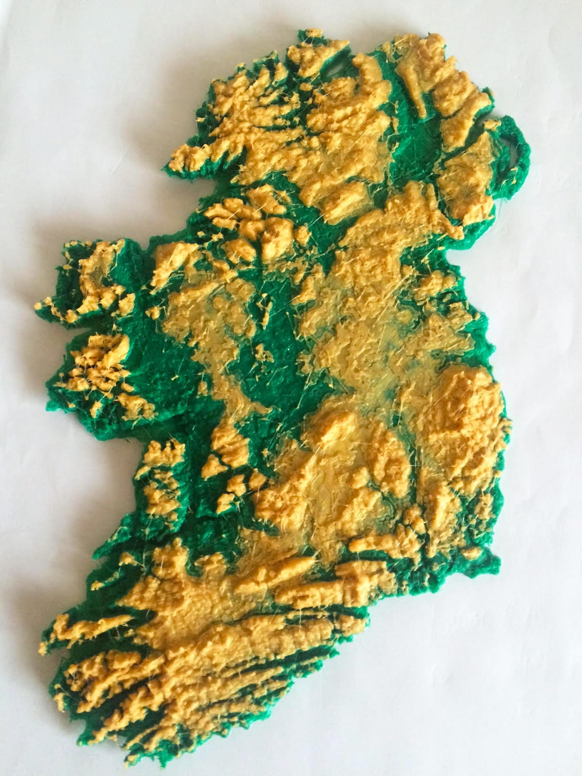 kaart van die 3d-kaart van ierland
