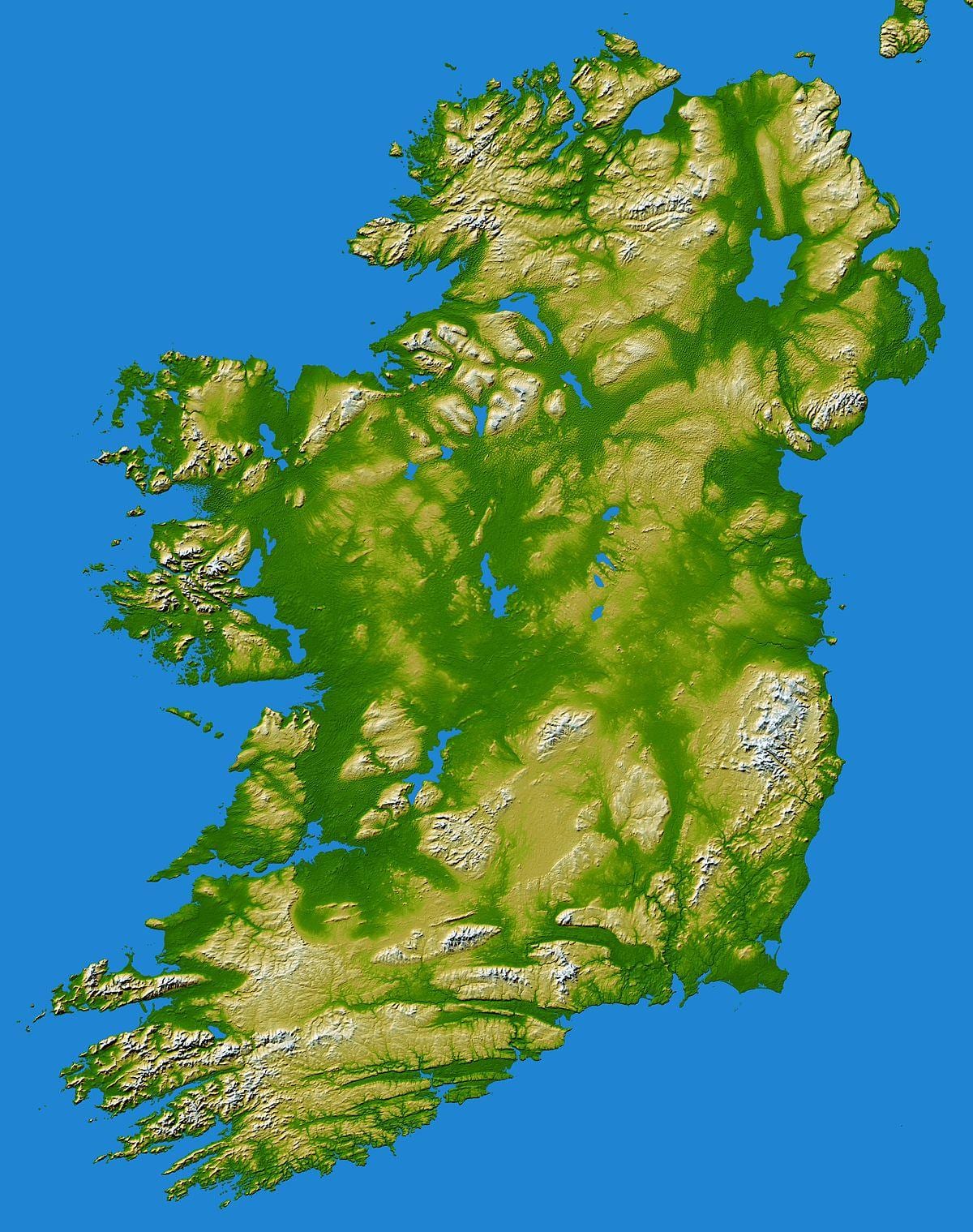 ierland bergreekse kaart
