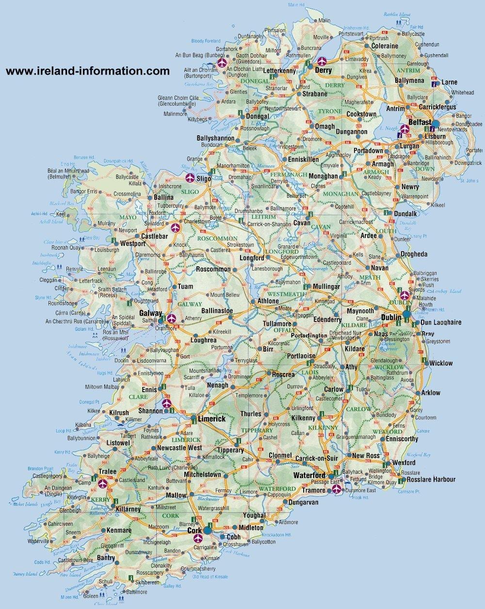 kaart van black rock-ierland