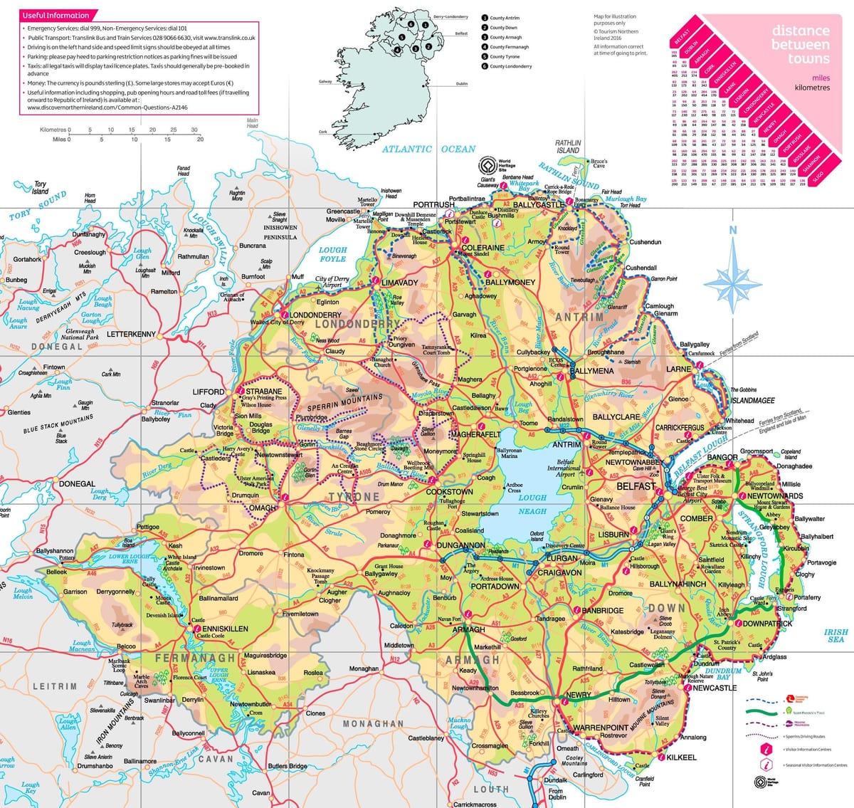 noord-ierland op die kaart