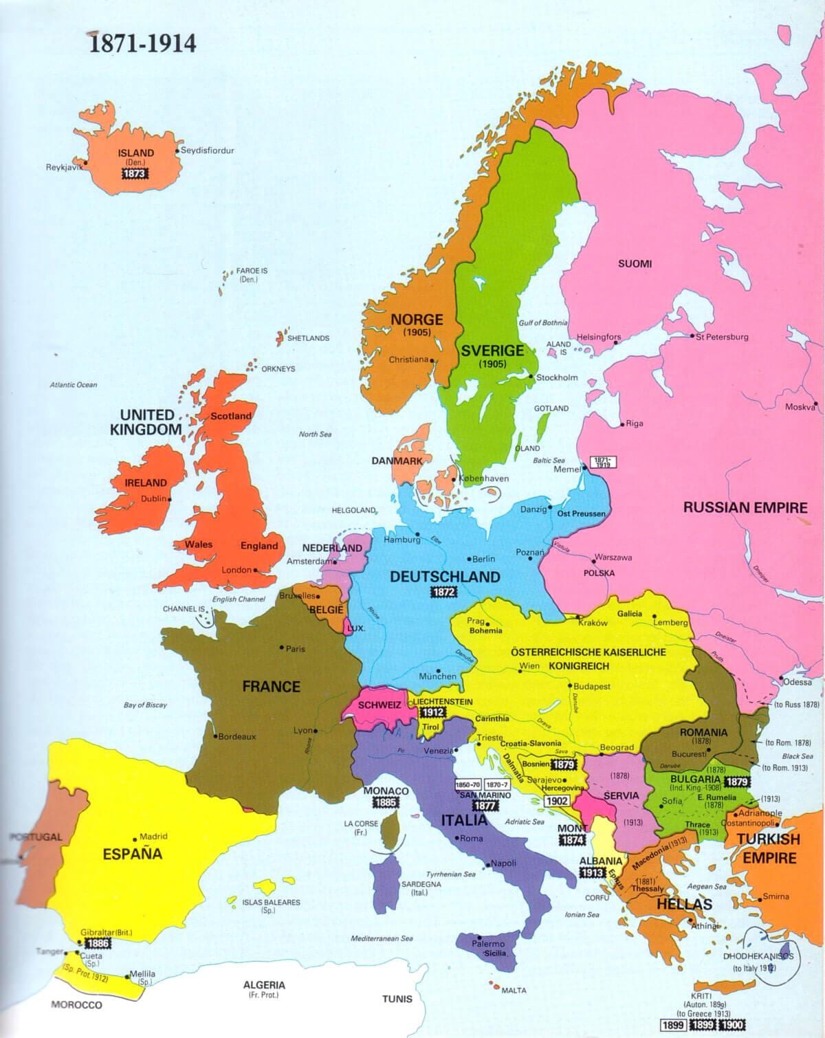 kaart van ierland en europa
