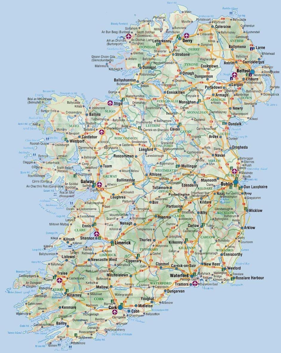 kaart van die kaart van ierland boek