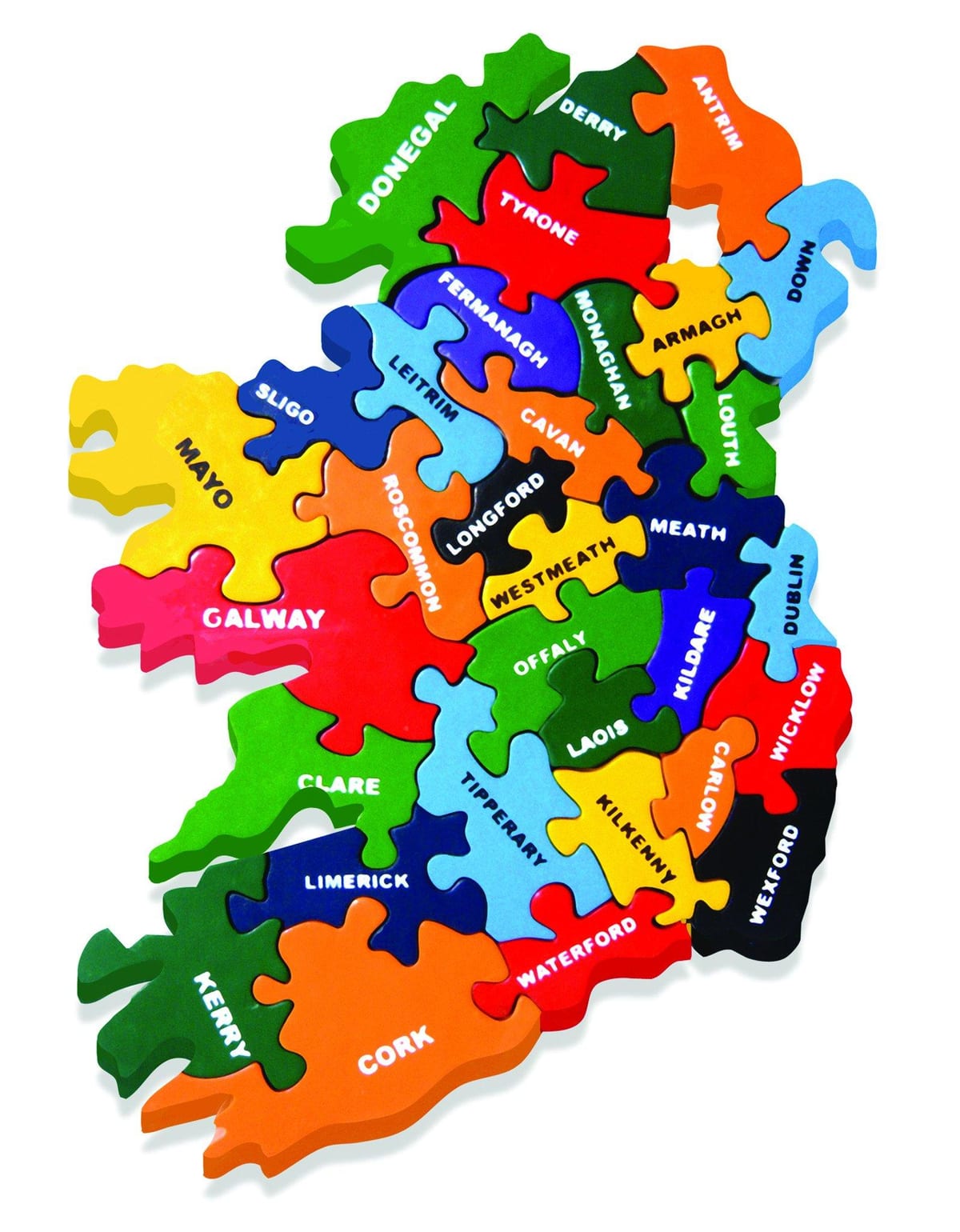 kaart van die kaart van ierland jigsaw