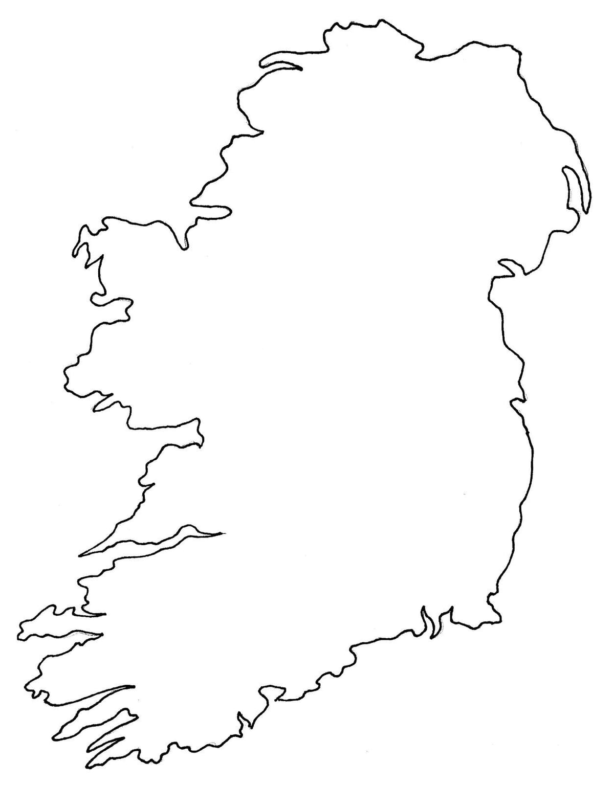 leë kaart van ierland