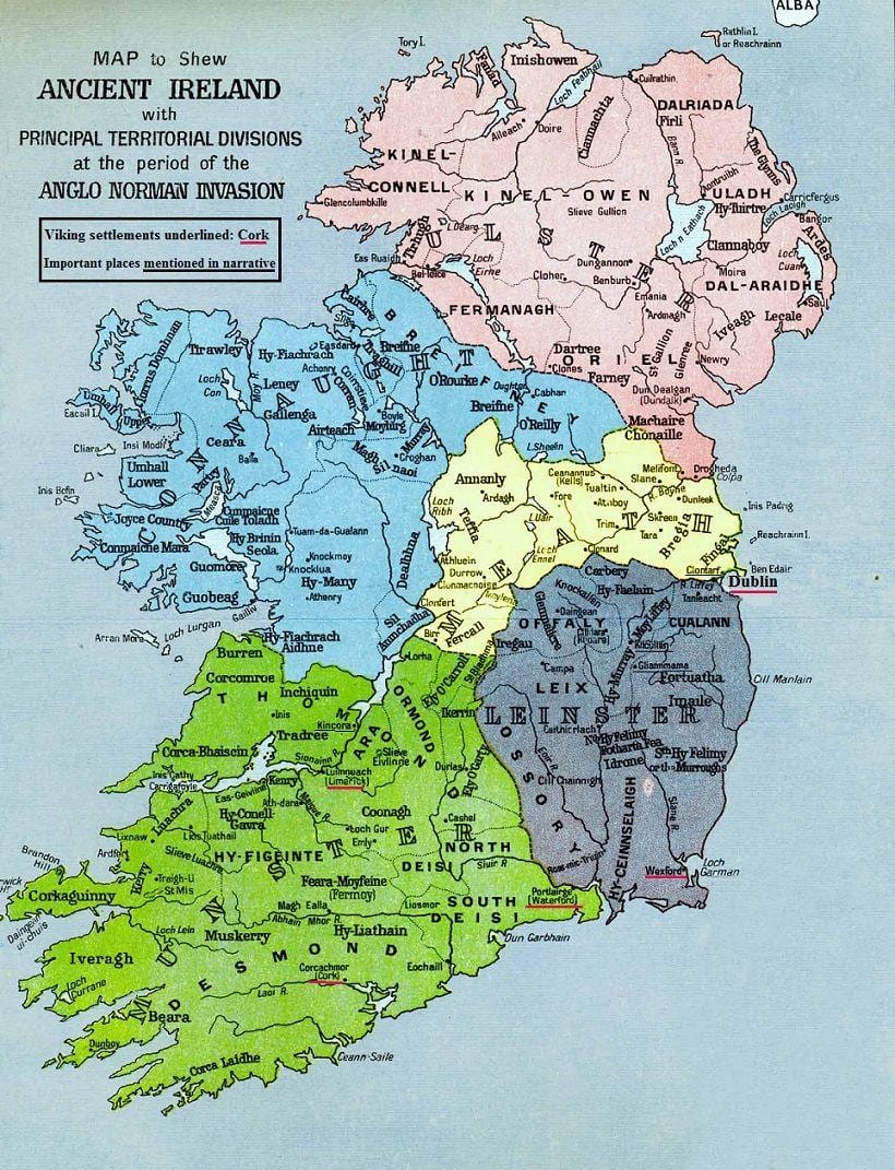 kaart van die mega-ierland 