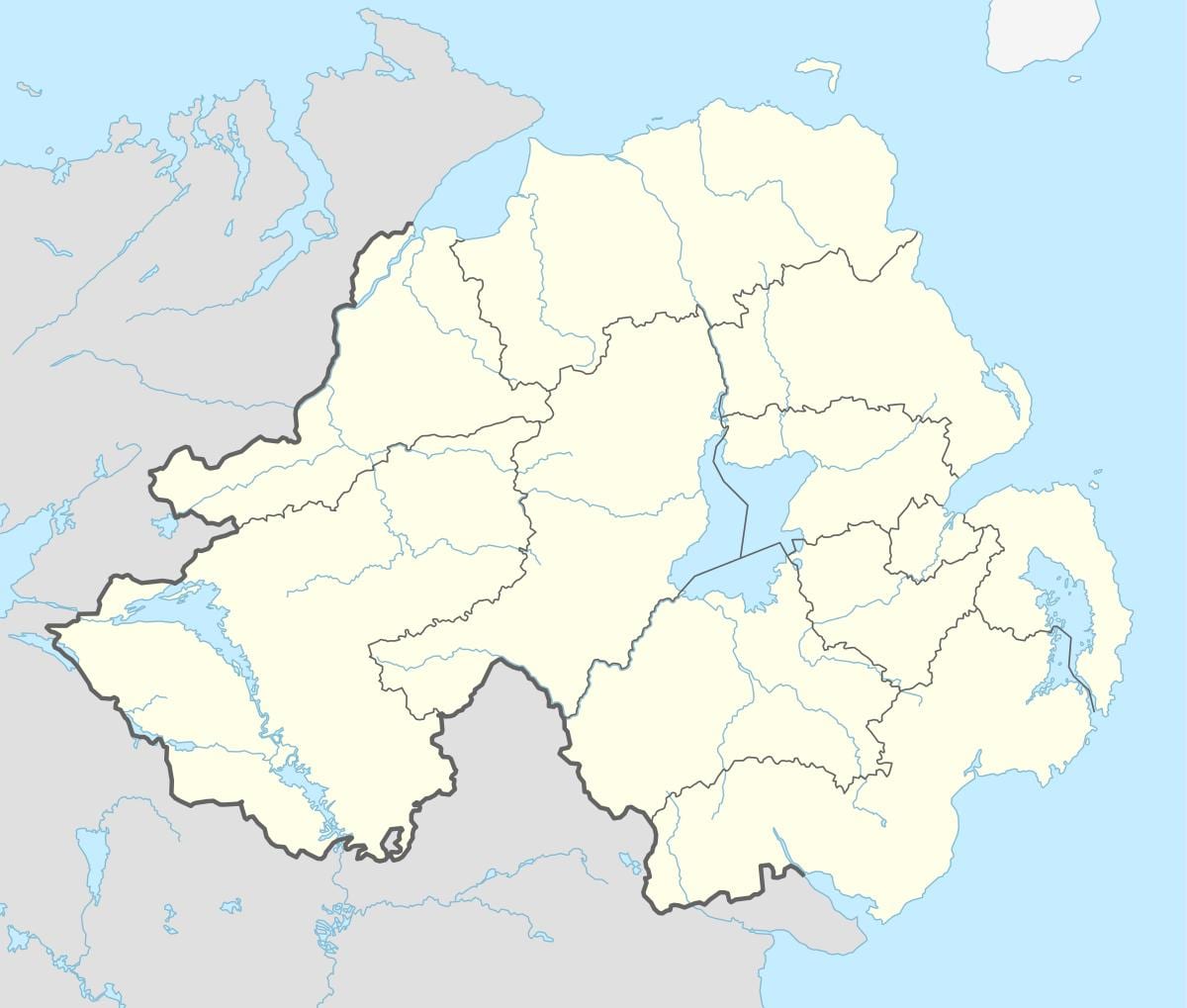 kaart van noord-ierland strande 