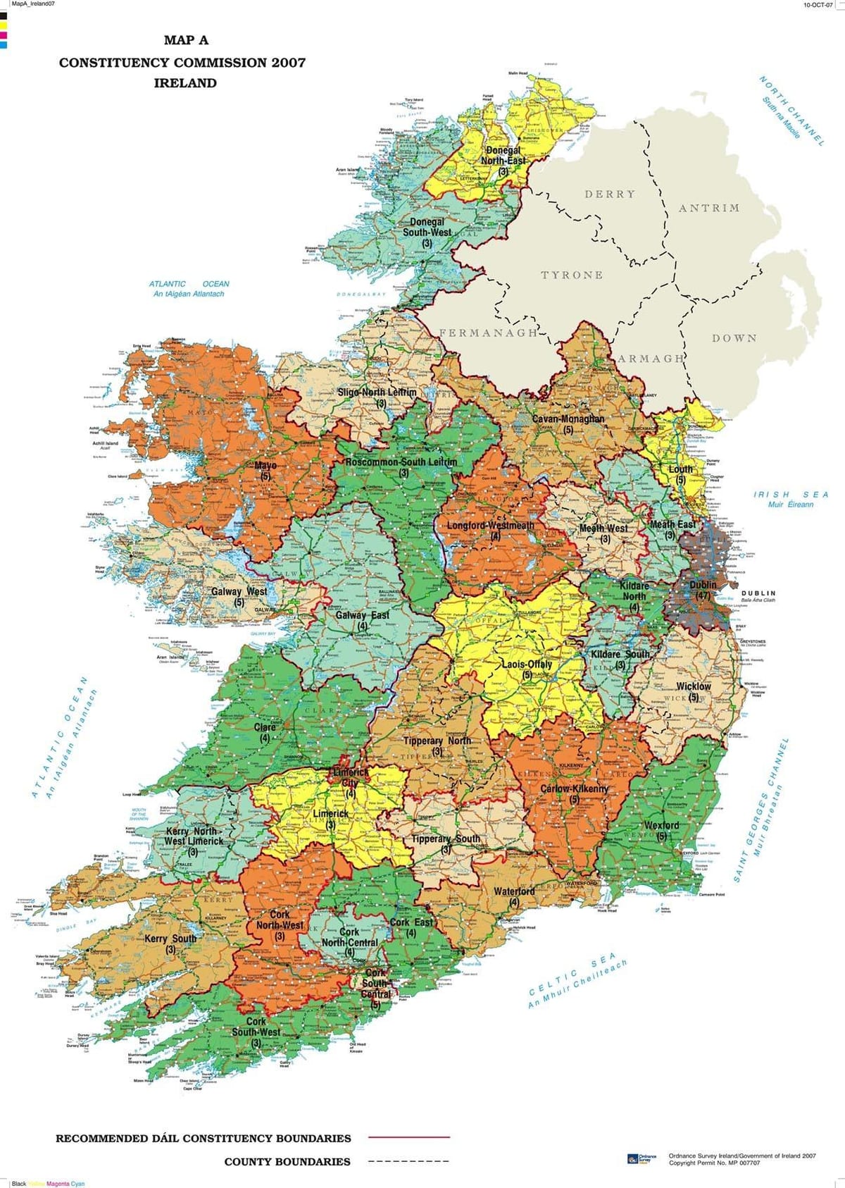 kaart van die ordnance survey ierland kaart kyker