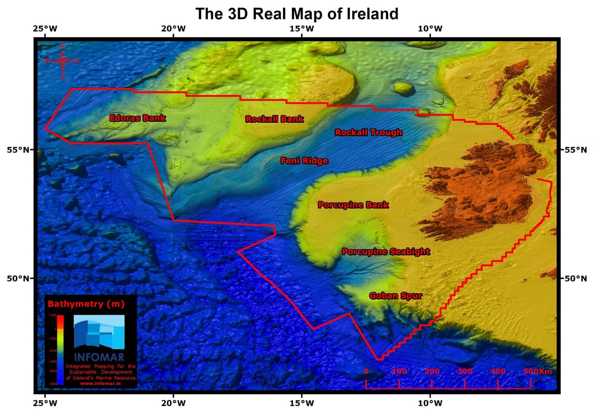 die werklike kaart van ierland
