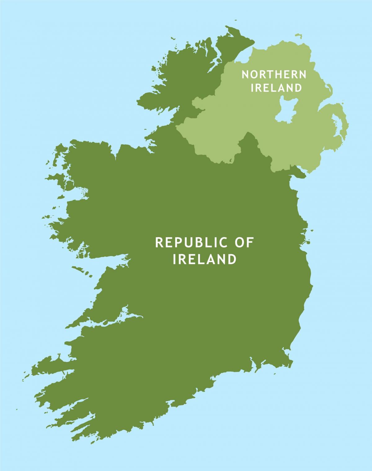 padkaart van die republiek van ierland