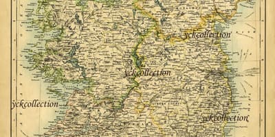Antieke kaart van ierland