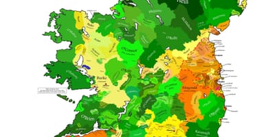 Kaart van die clan kaart van ierland