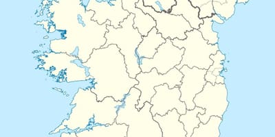 Kaart van die eilande van ierland