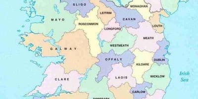 Kaart van ierland b&b
