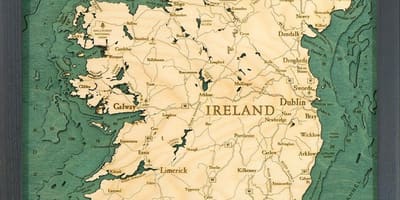 Kaart van ierland kaart kuns