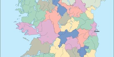 Kaart van ierland kaart vector
