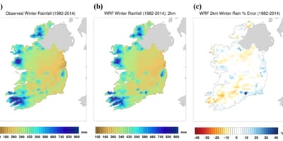 Kaart van ierland klimaat
