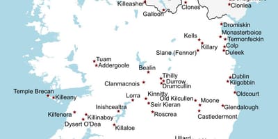 Ierland sightseeing kaart