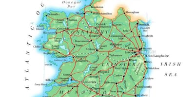 Kaart van ierland opstand 