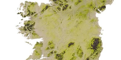 Geografiese kaart van ierland