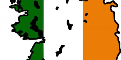 Kaart van ierland vlag