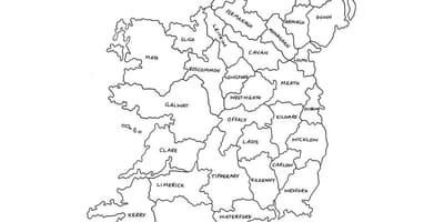 Druk kaart van ierland
