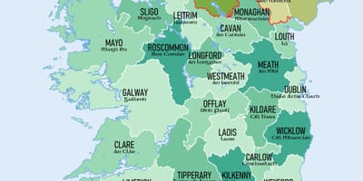 Kaart van ierland provinsies