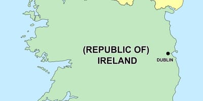  kaart van noord-ierland en die republiek van ierland