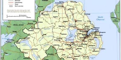Noord-ierland kaart stede