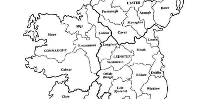 Skets kaart van ierland