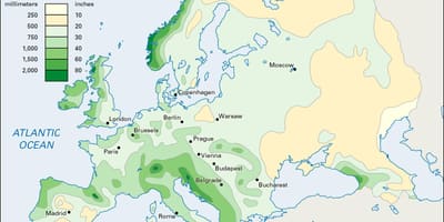 Reënval kaart ierland