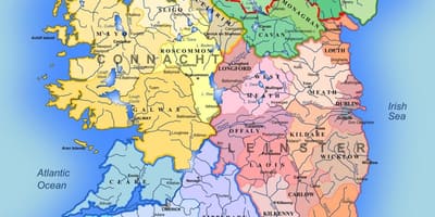 Kaart van die riviere van ierland kaart vir kinders